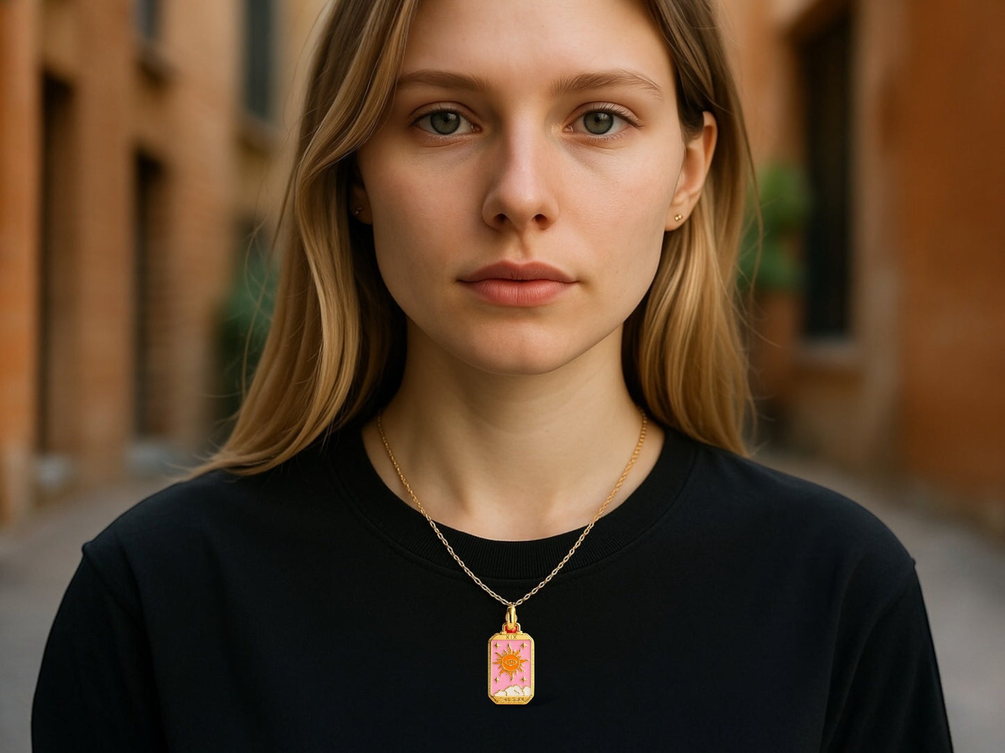 Tarot Card The Sun Necklace - Necklace