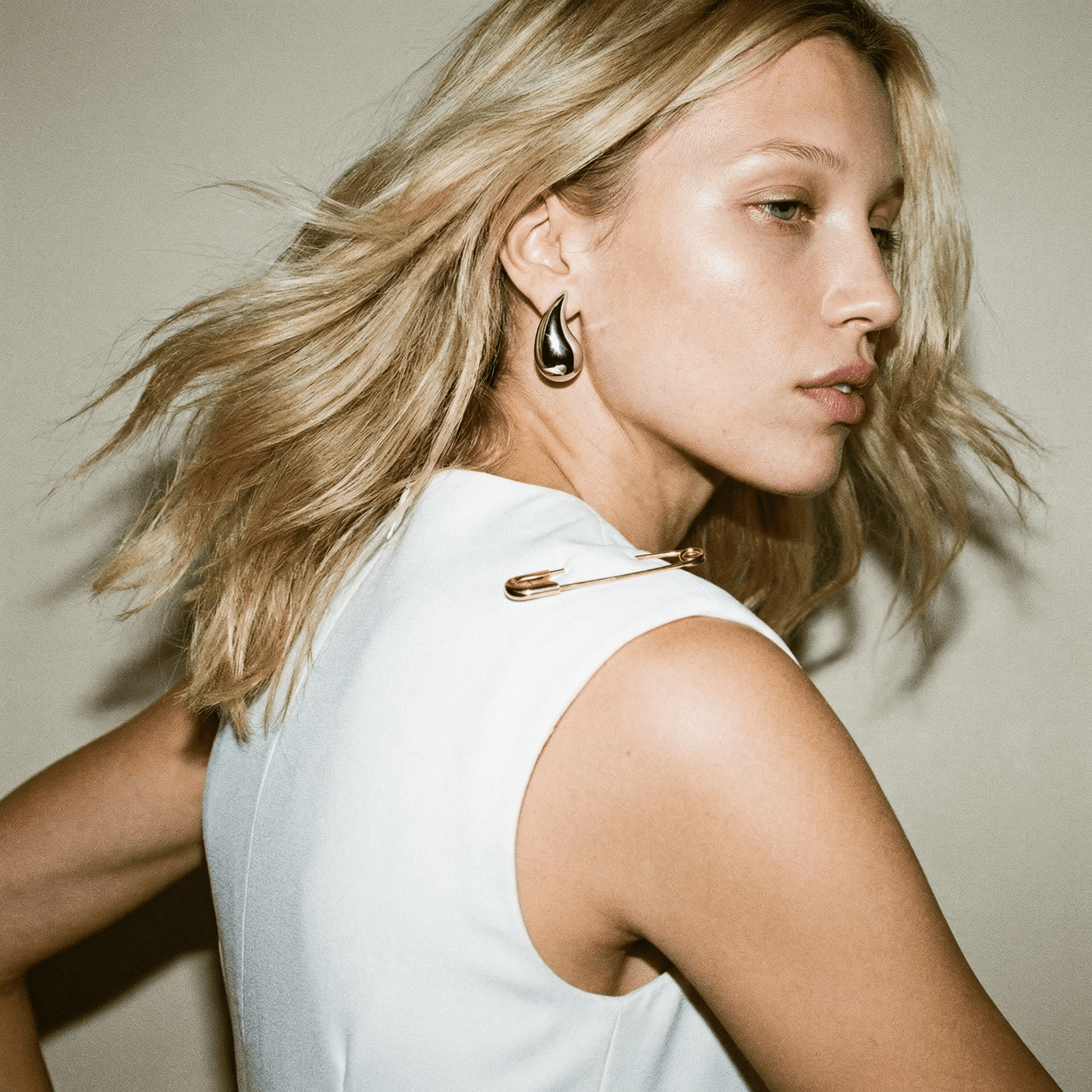 Teardrop Medium Silver Earrings - earrings