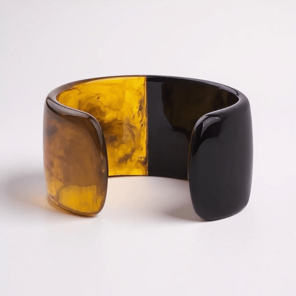 The Bangles Black Resin Cuff - Bracelet