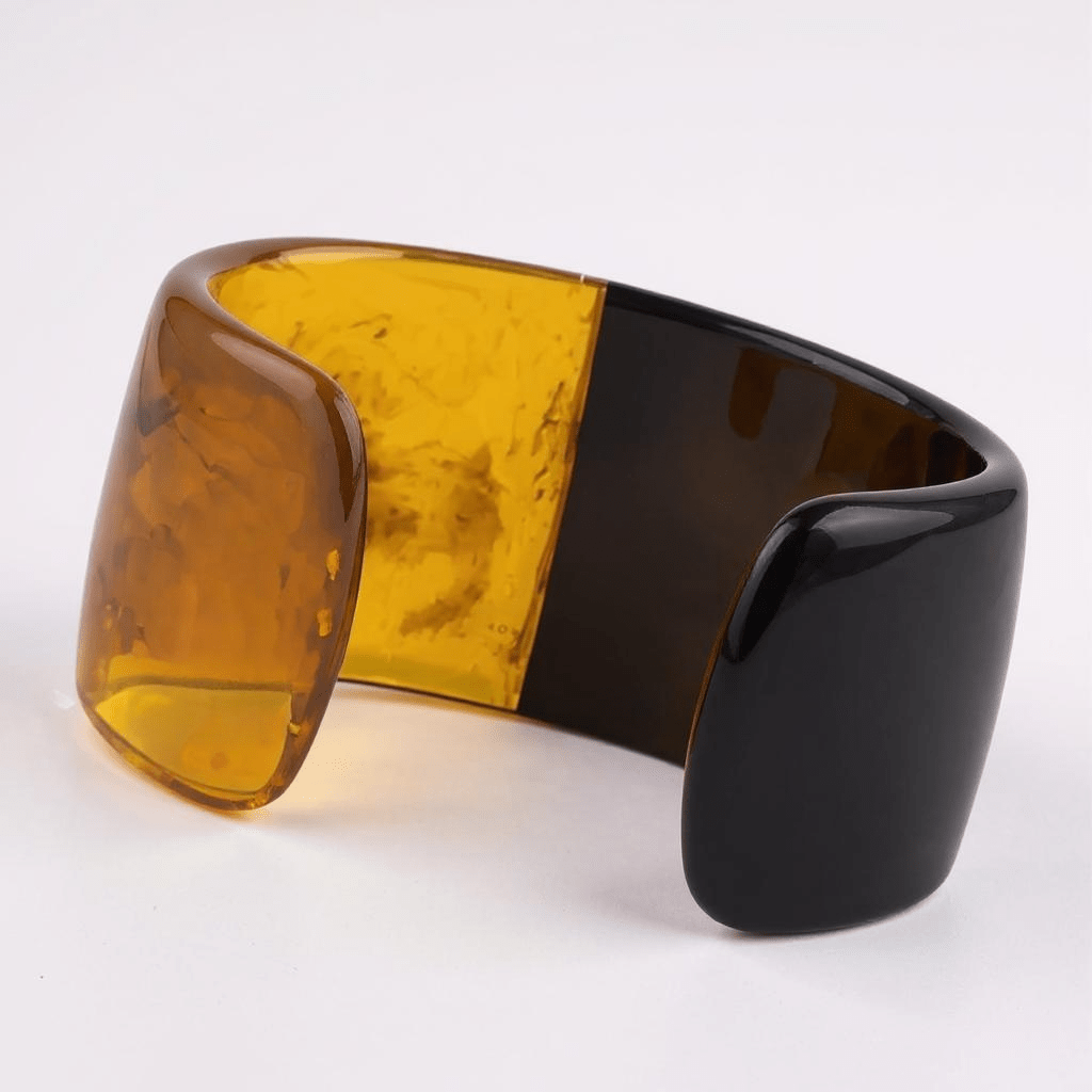 The Bangles Black Resin Cuff - Bracelet