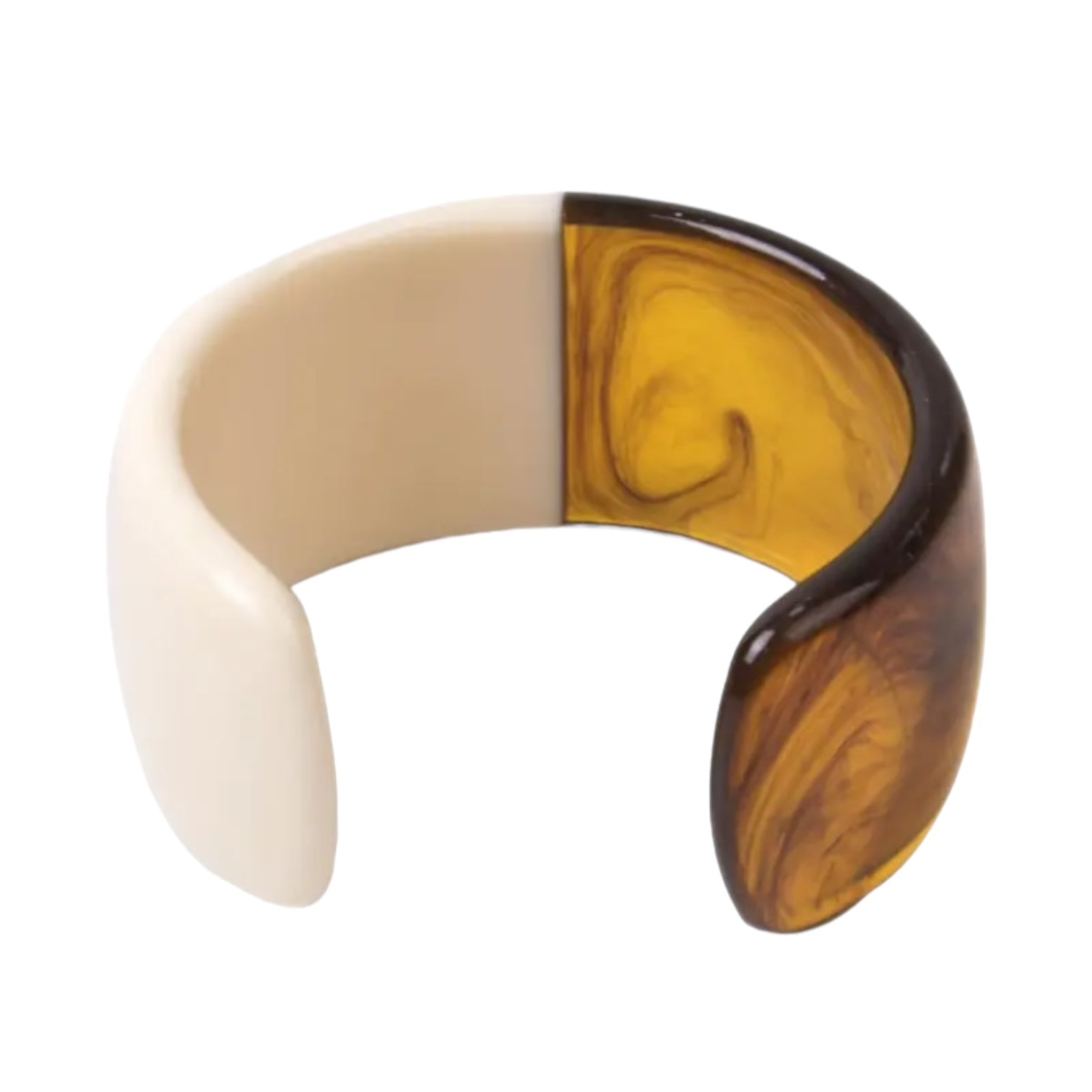 The Bangles Cream Resin Cuff-Bracelet
