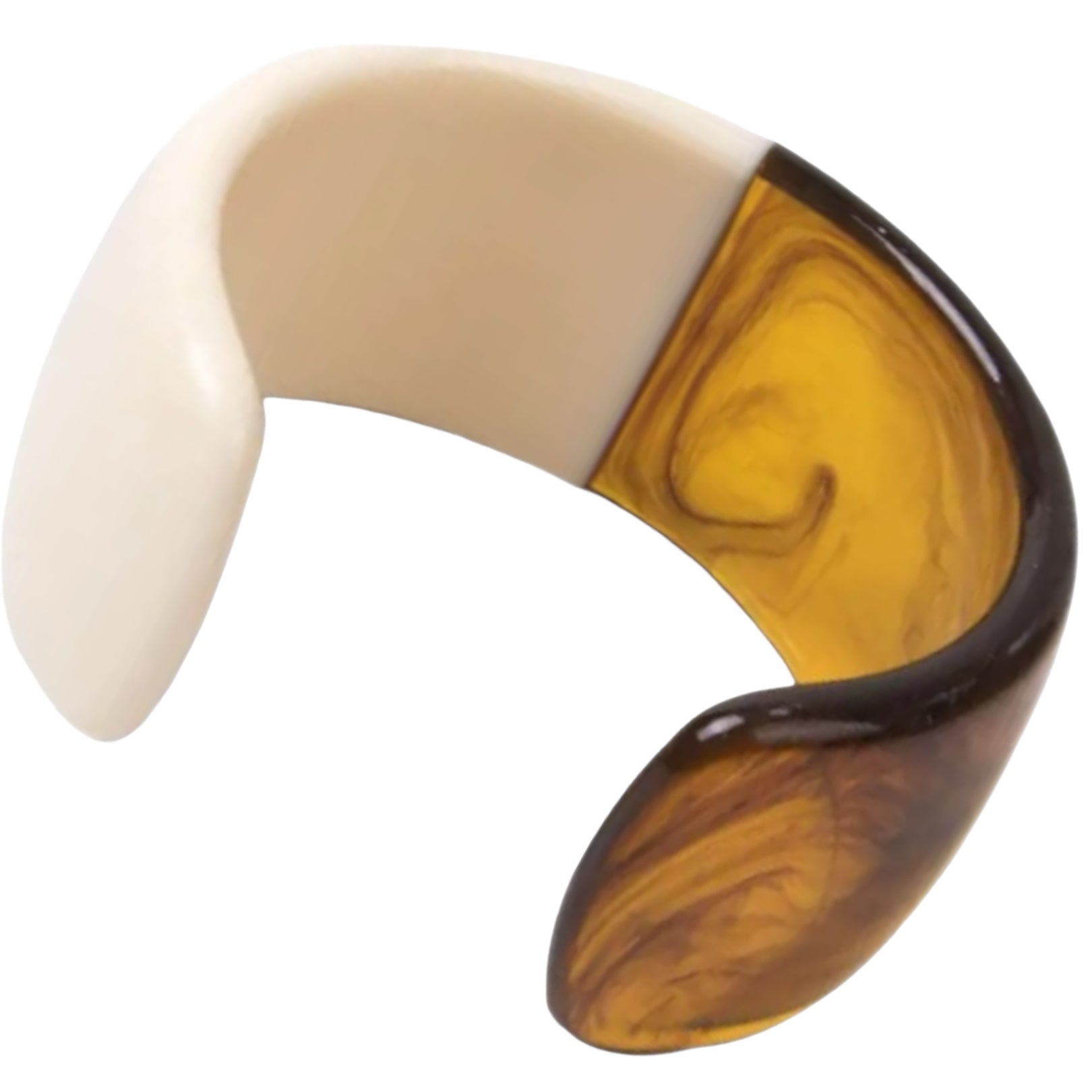 The Bangles Cream Resin Cuff-Bracelet