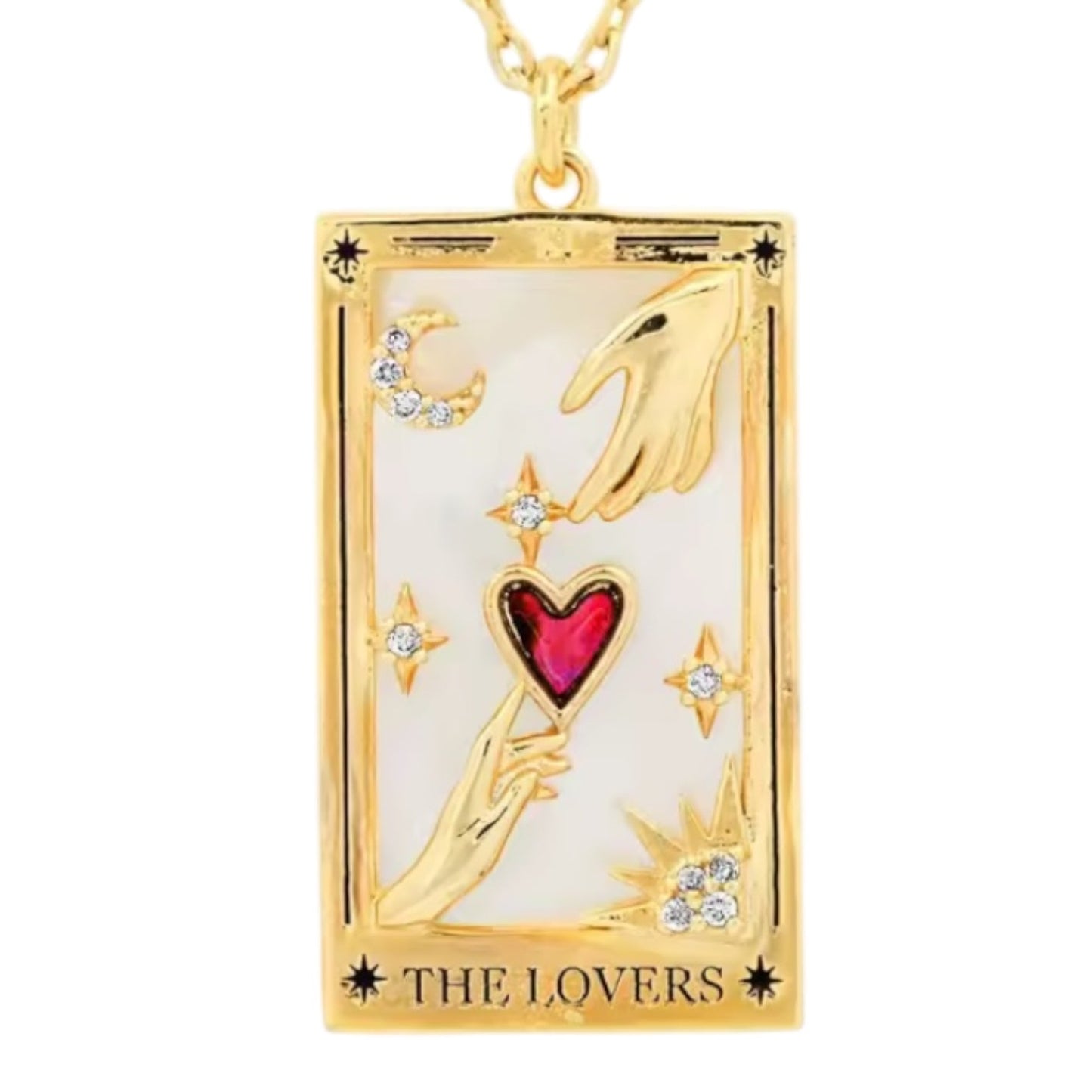 The Lovers Tarot Gold Necklace - Necklace