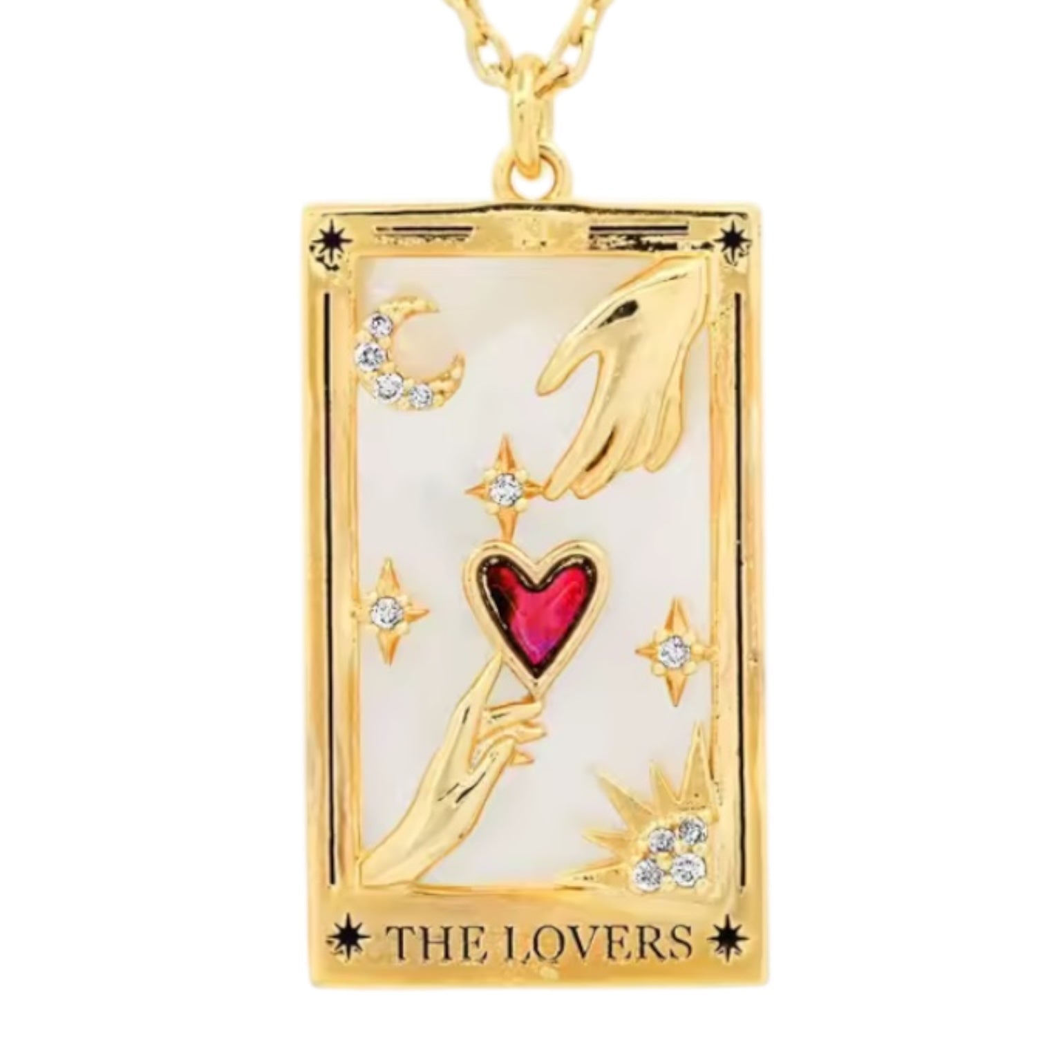 The Lovers Tarot Gold Necklace - Necklace