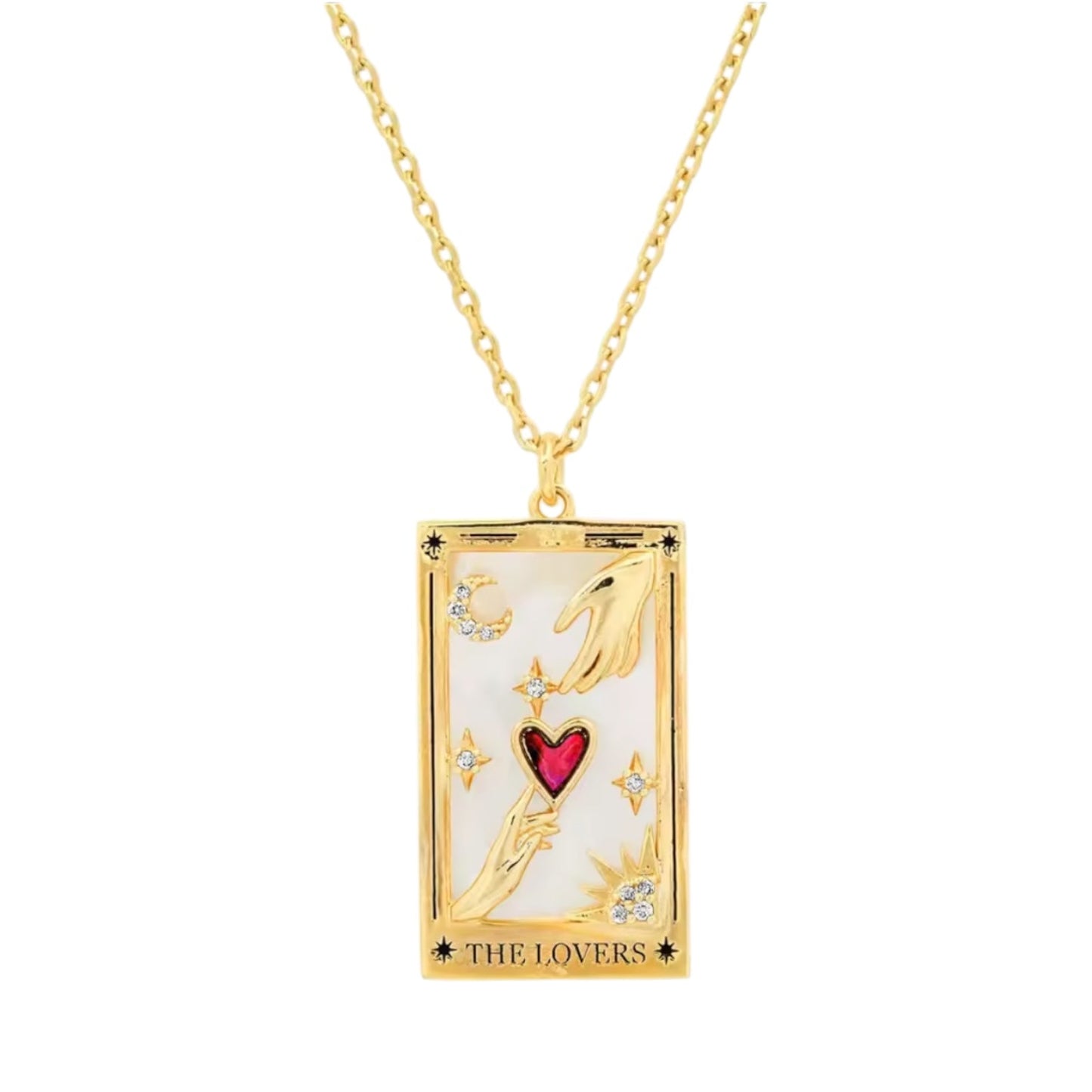 The Lovers Tarot Gold Necklace - Necklace