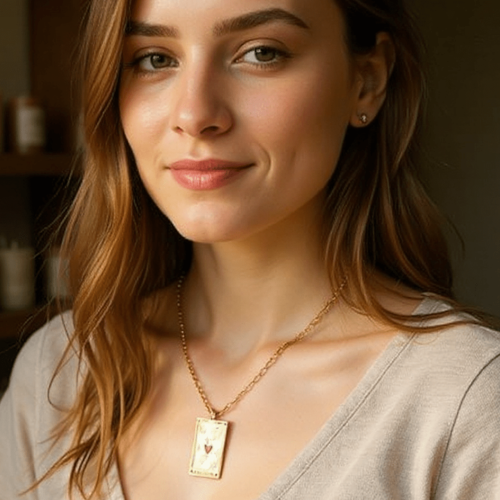 The Lovers Tarot Gold Necklace - Necklace
