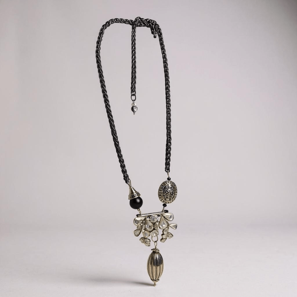 Vintage Bespoke Gunmetal Necklace -