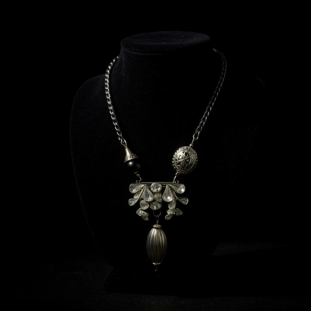 Vintage Bespoke Gunmetal Necklace -