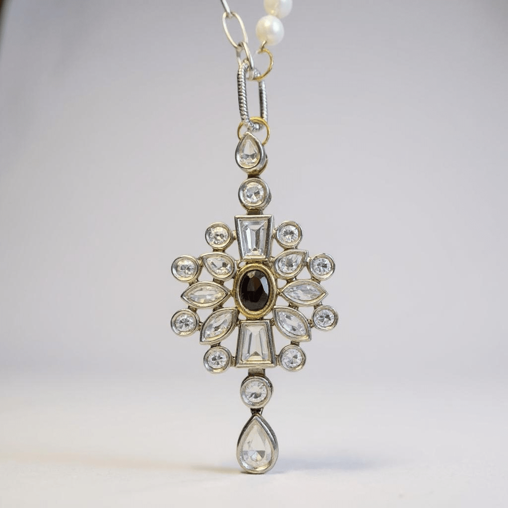 Vintage Bespoke Pearl and Diwali Flower Necklace - Necklace