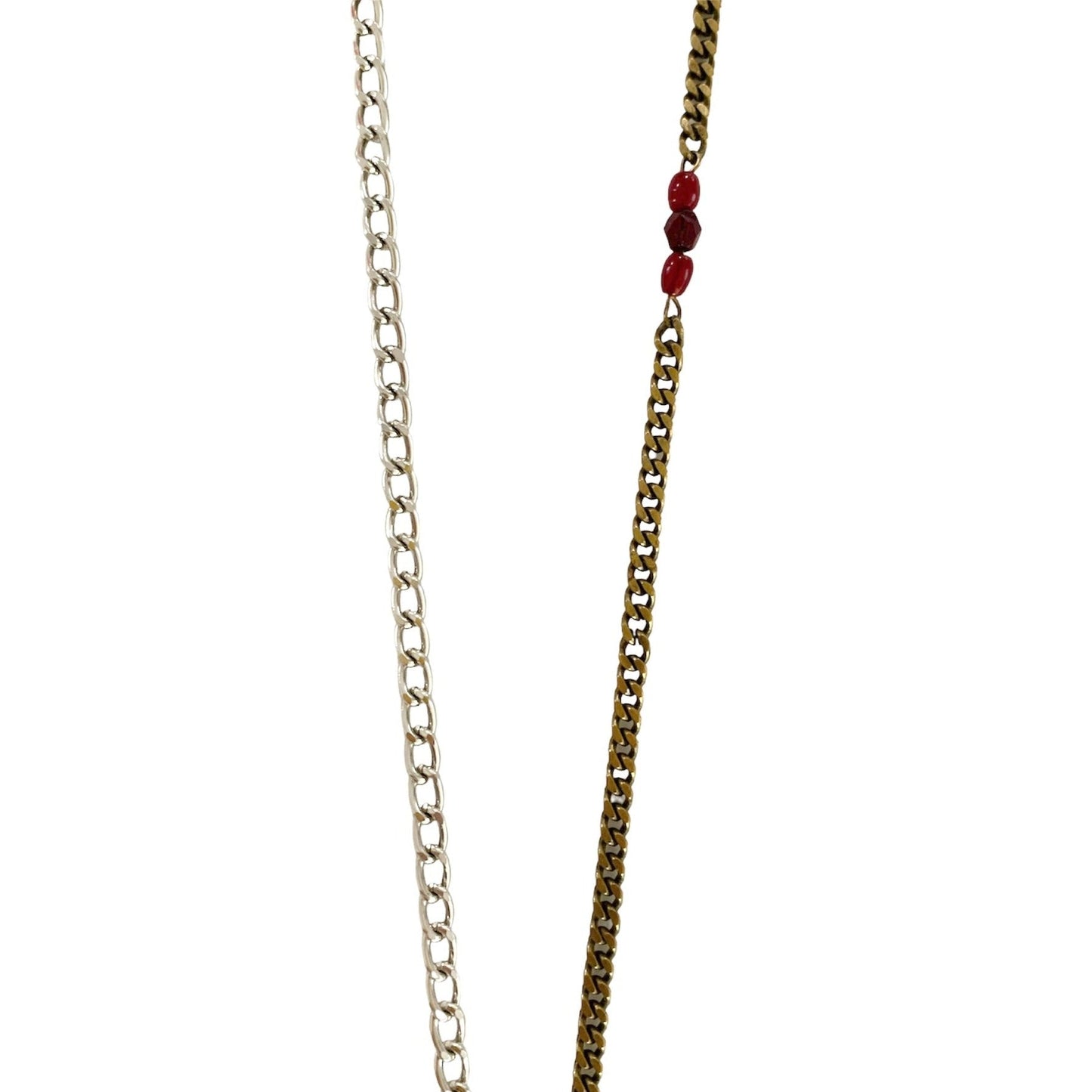 Bespoke 1 of 1 Diwali Crystal Gold Silver Long Necklace-