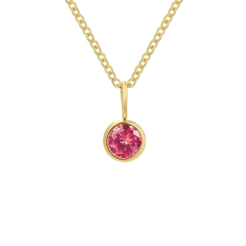 Birthstone Gold Necklaces (more colours)-Necklace