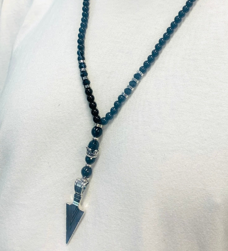 Black Hole Sun Onyx Necklace-