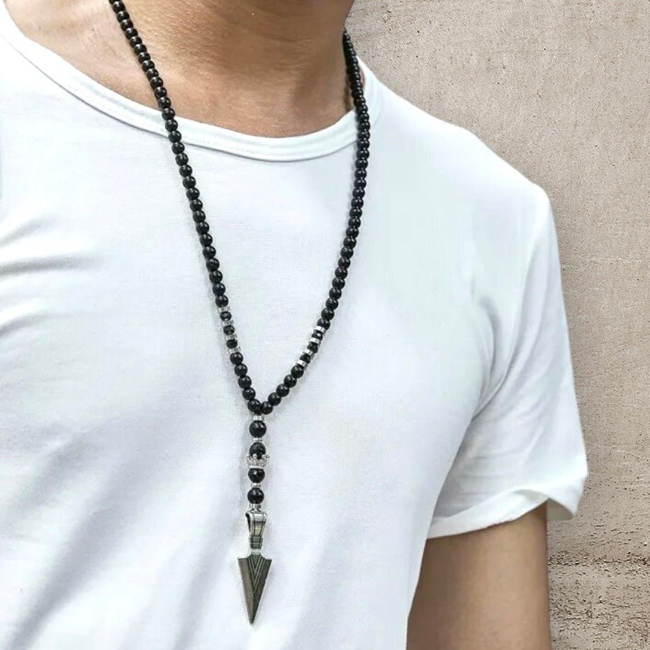 Black Hole Sun Onyx Necklace-