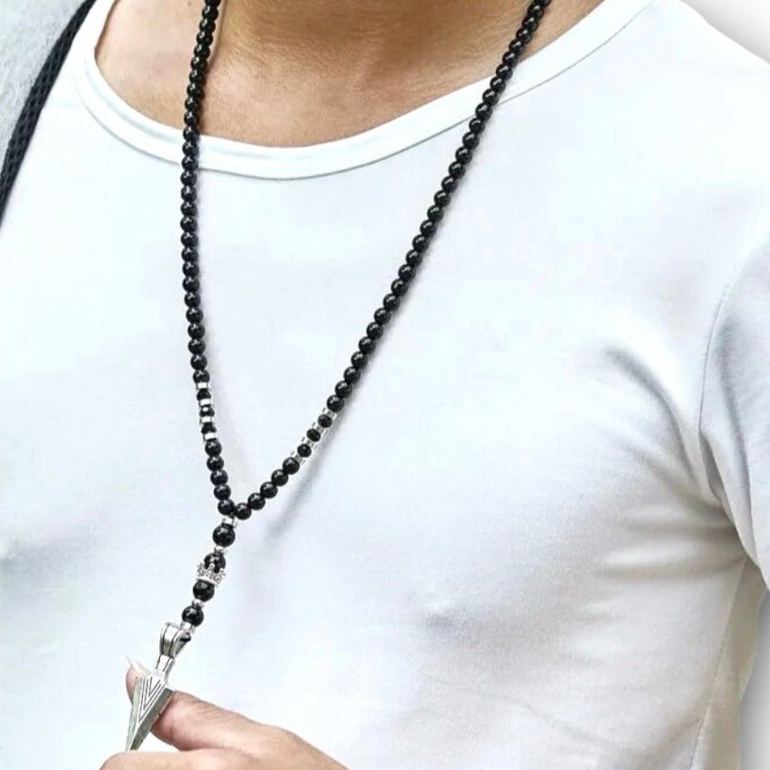 Black Hole Sun Onyx Necklace-