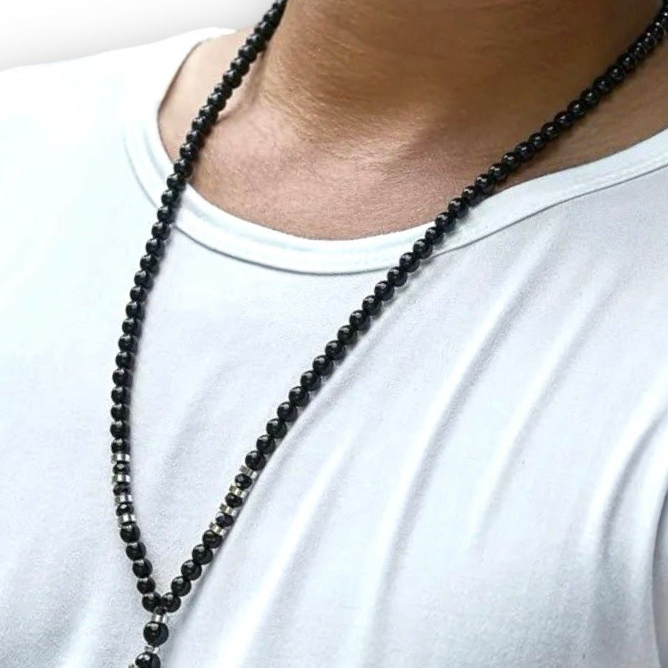 Black Hole Sun Onyx Necklace-
