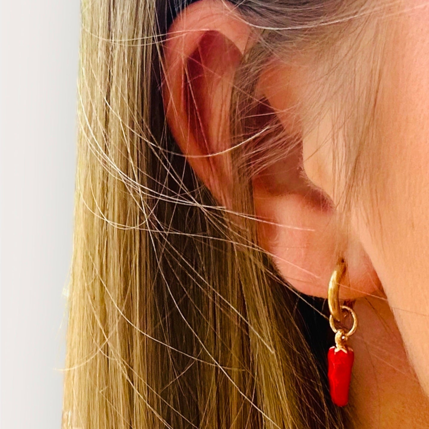 Chilli Gold Huggy Earrings-earrings