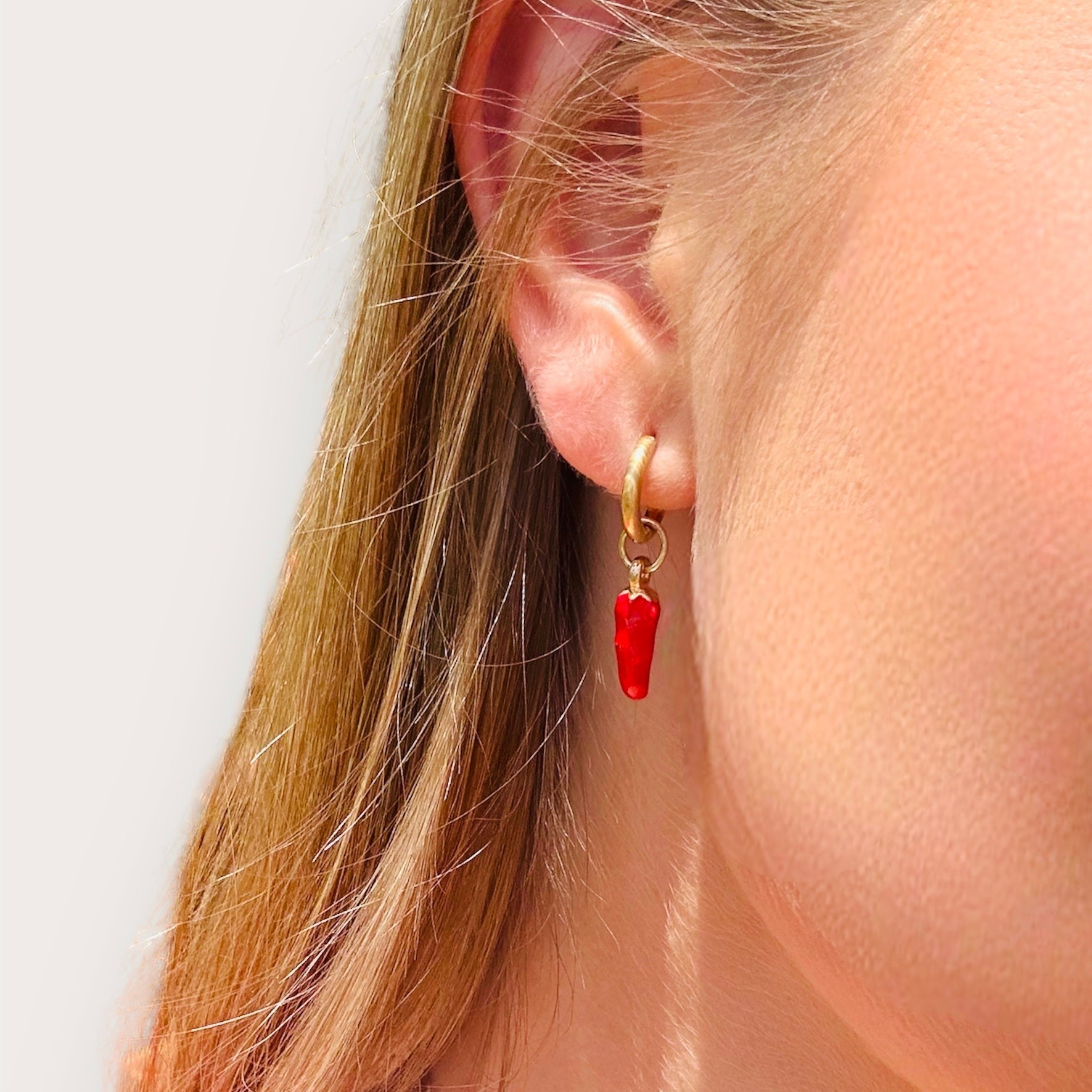 Chilli Gold Huggy Earrings-earrings