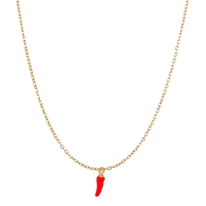 Chilli Gold Necklace-earrings