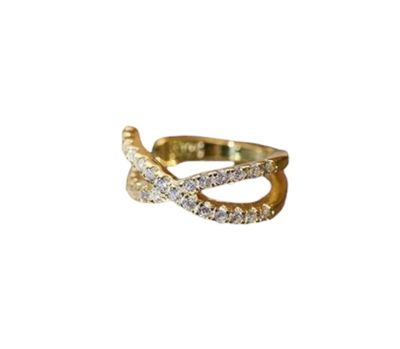 Disco Diva Gold Earrings Earcuff-