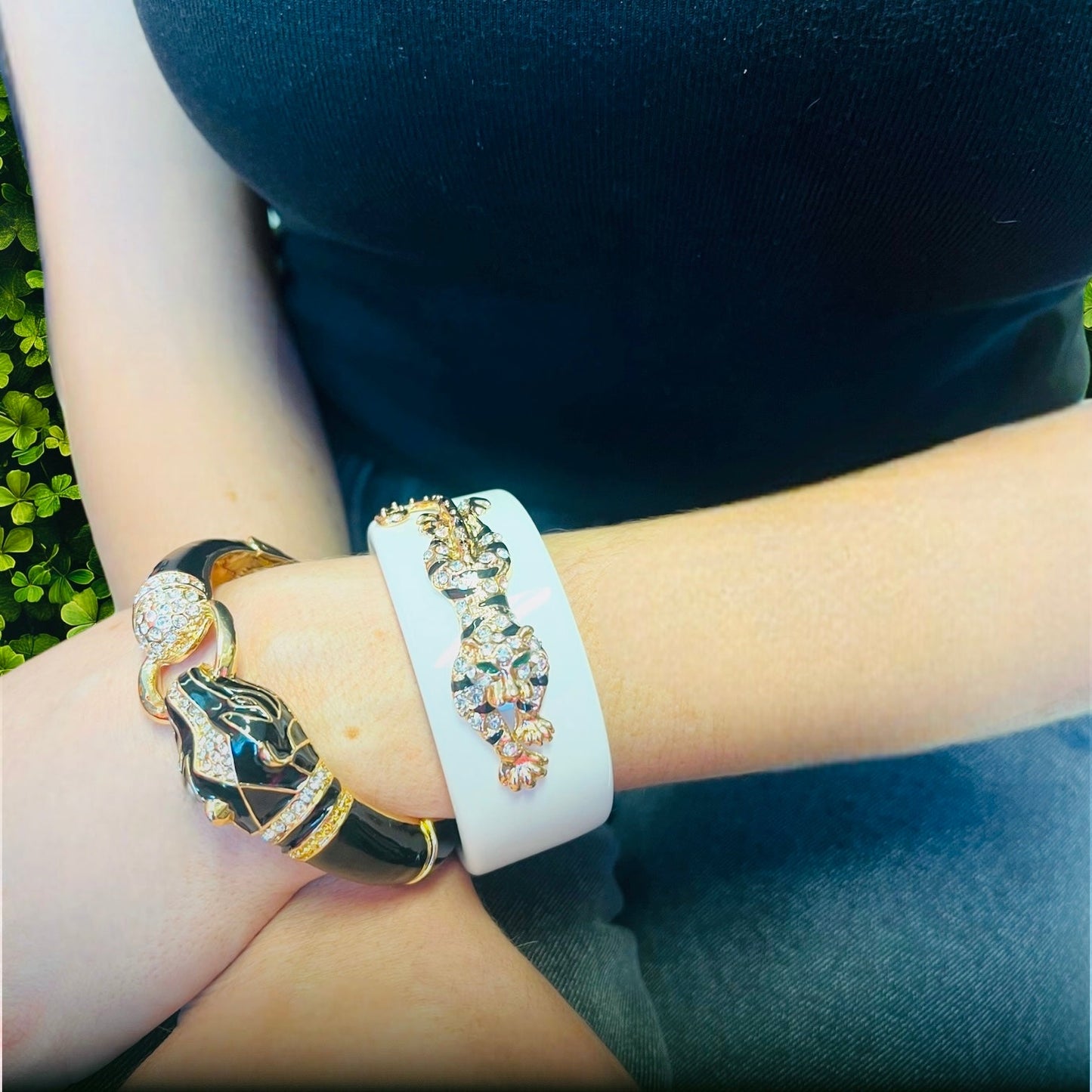 King Cuff Black and Gold Bracelet-