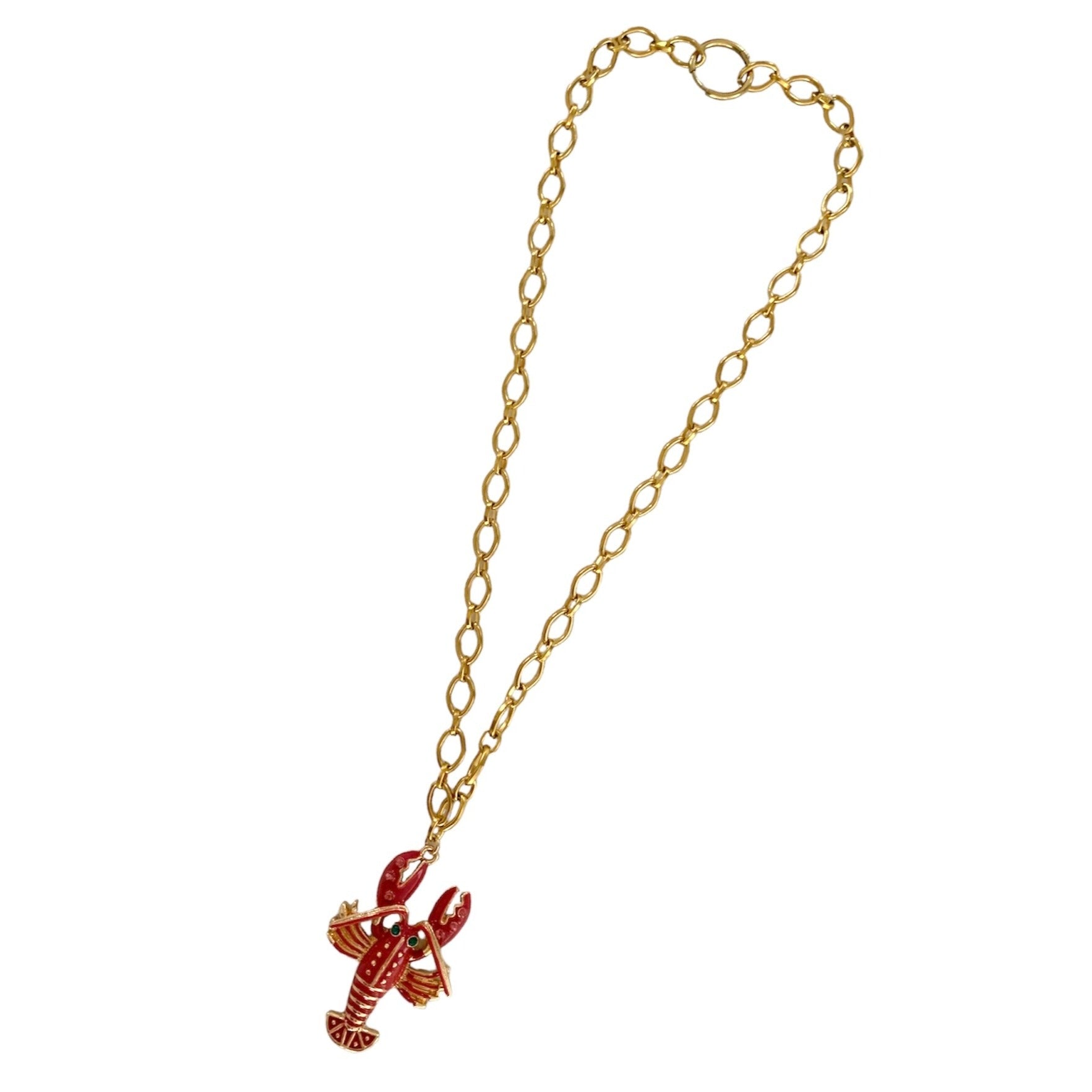 Rock Lobster Pink Gold Necklace-