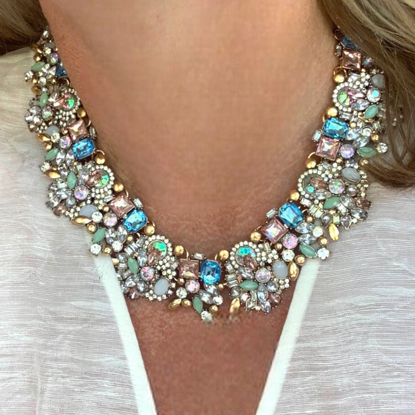 Rosie Rhinestone Vintage Necklace (more colours)-