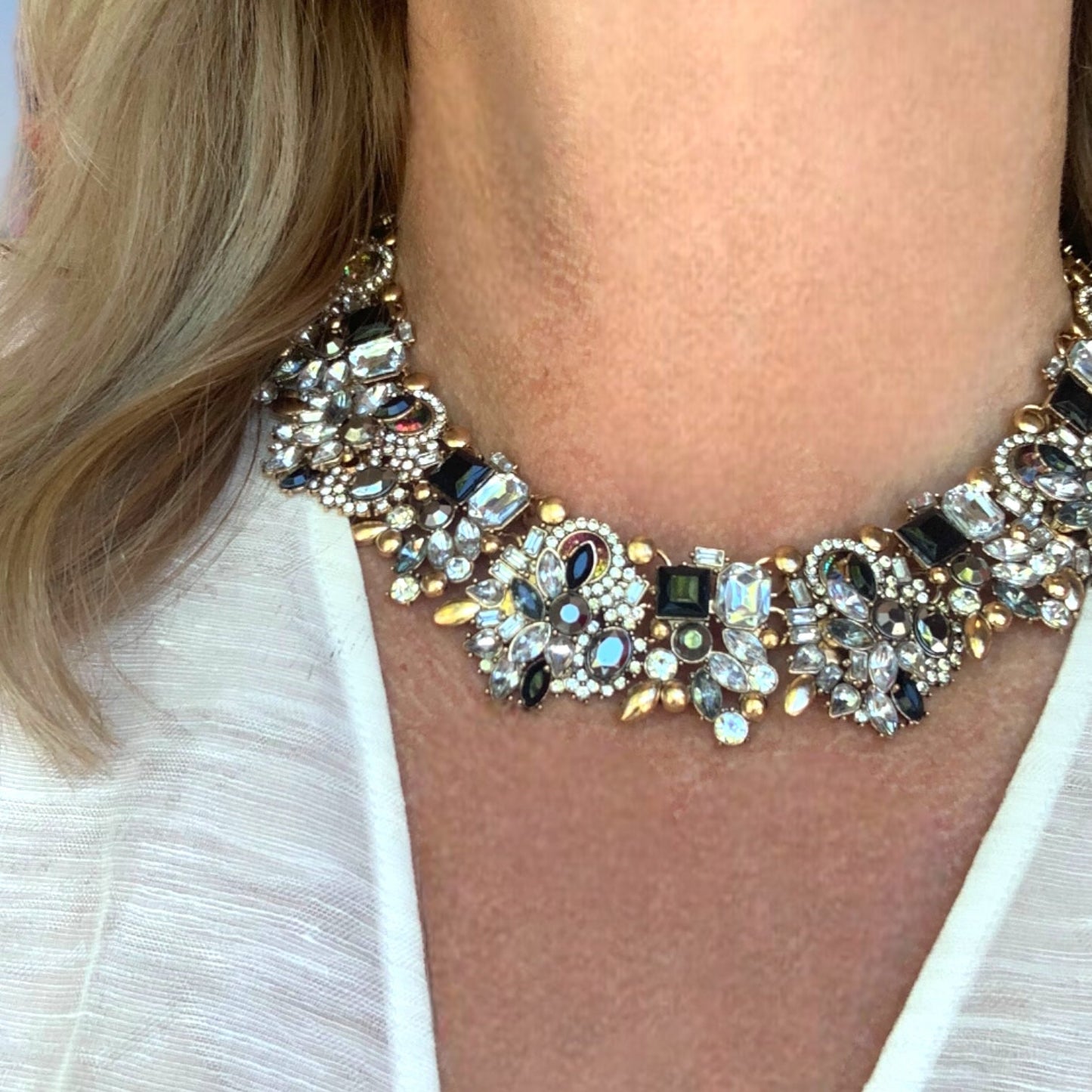 Rosie Rhinestone Vintage Necklace (more colours)-
