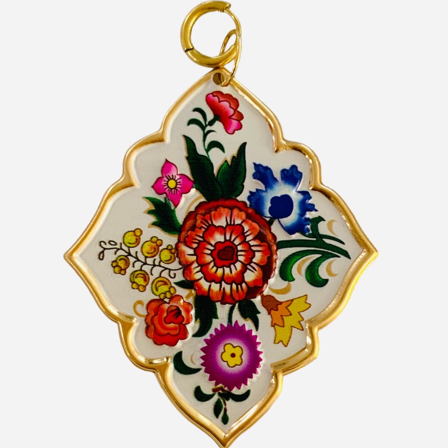 Tapestry Gold and Multi Earrings-