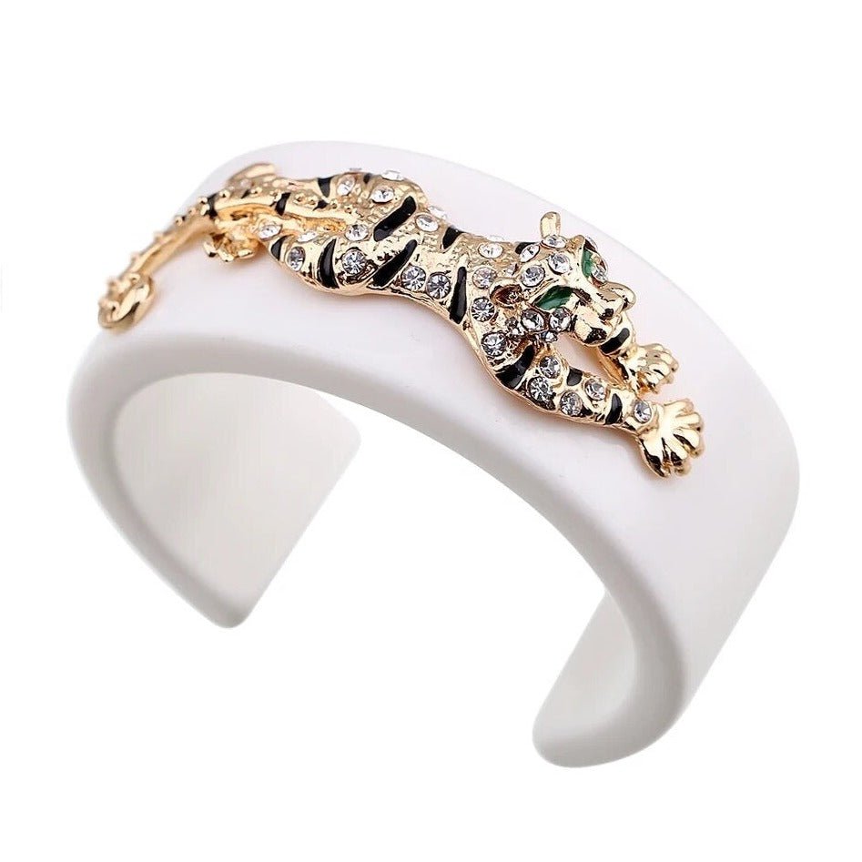 White Resin Animal Cuff-