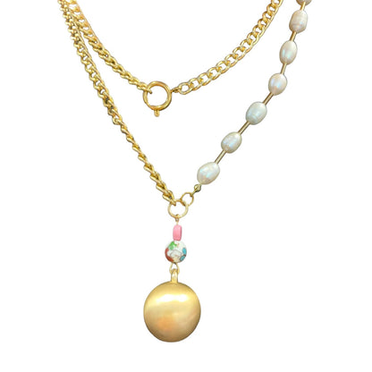 1 of 1 Bespoke Pearl and Gold Multiwear Statement Necklace-Necklace