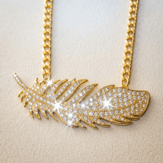 1 of 1 Gold Plated Leaf Statement Necklace - 
