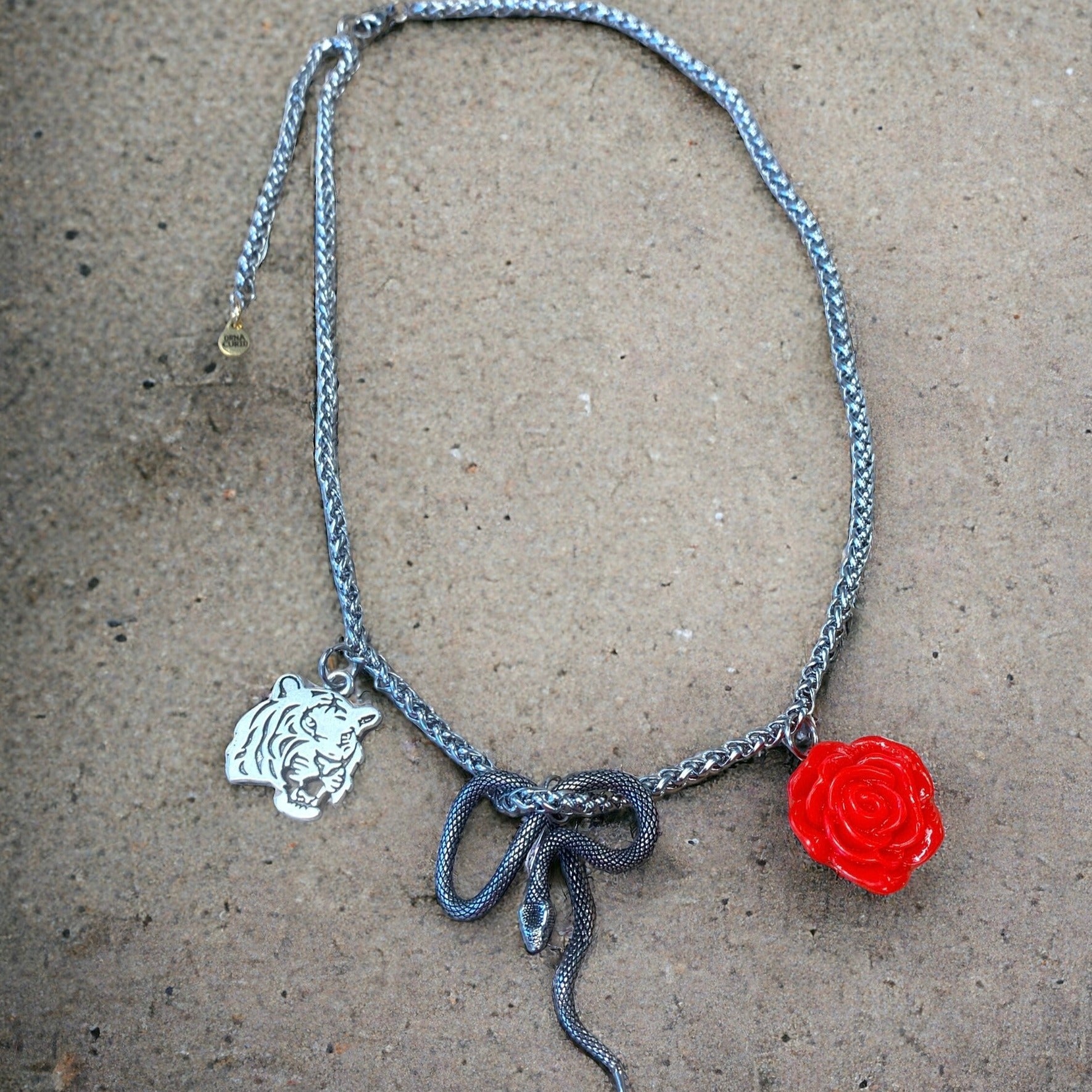 1 of 1 Gunmetal Jungle Charm Necklace-