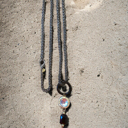 1 of 1 Gunmetal Moonbeam Multiwear Necklace-