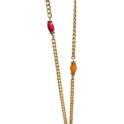 1 of 1 Long Gold Murano Glass Multiwear Necklace-