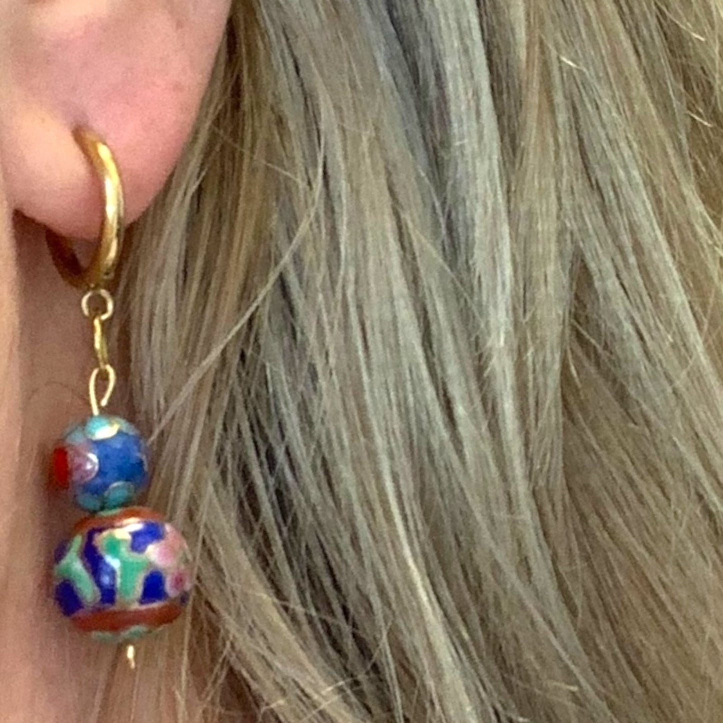 1 of 1 Orient Express Gold Vintage Earrings-