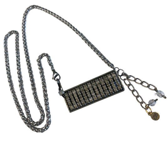 1 of 1 Vintage Silver Diamante Statement Necklace-Necklace