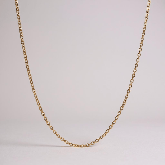 14k Gold Plated Fine Chain Necklace - 
