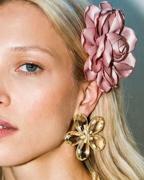 Dusty Pink Satin Floral Brooch
