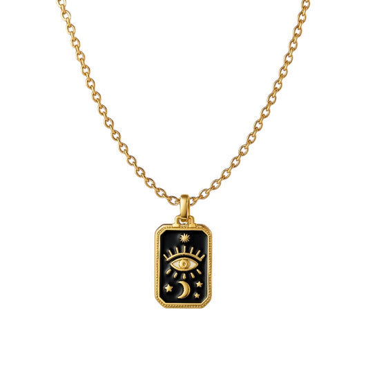 Tarot Card Evil Eye Necklace