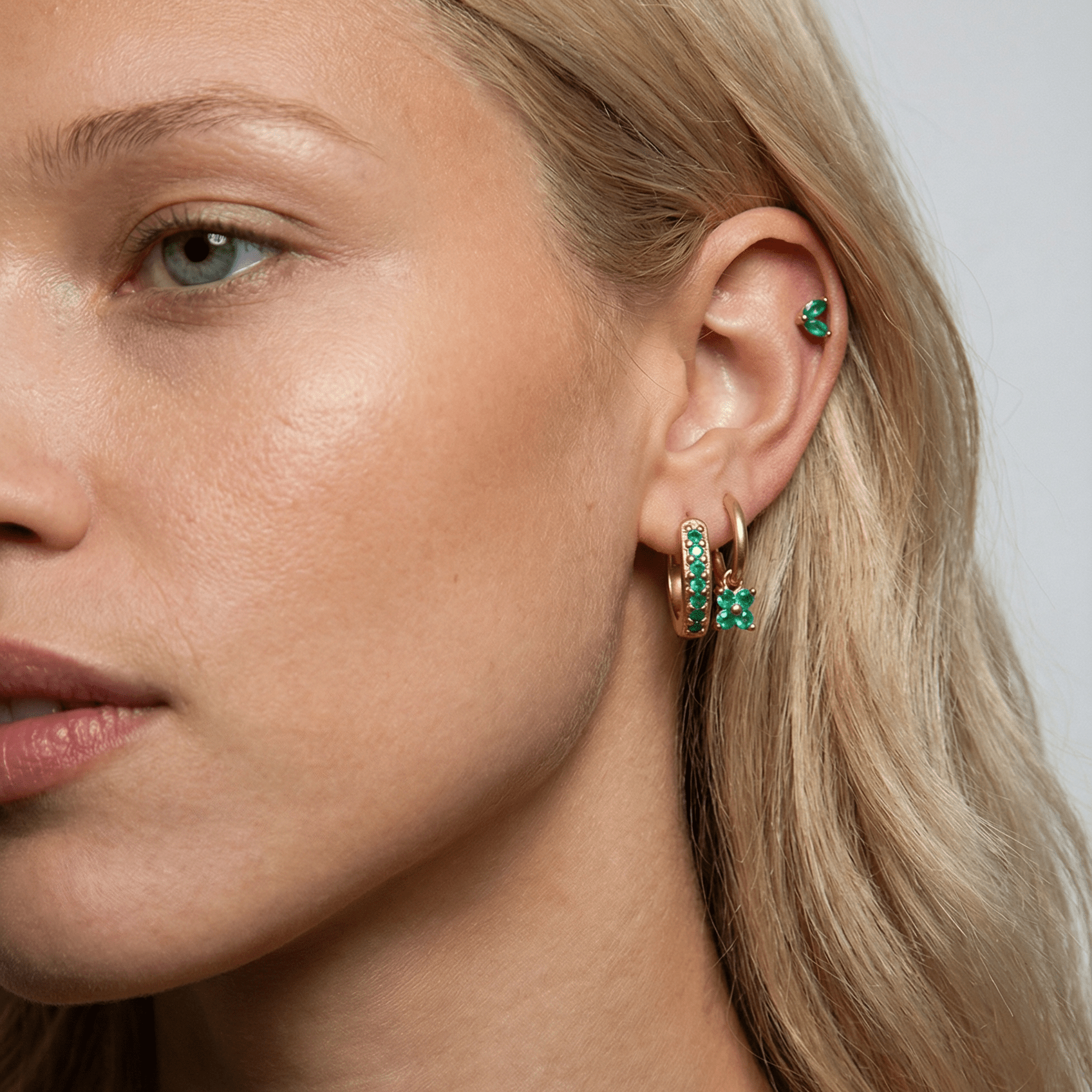 3 Piece Earrings Silver or Gold Set (more colours) - 