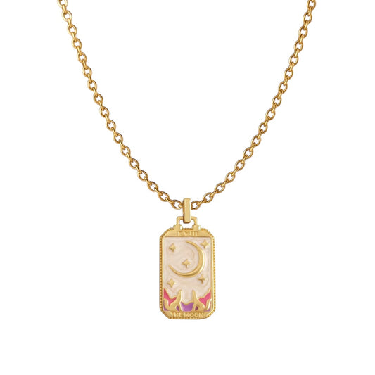 Tarot Card The Moon Necklace (more colours)
