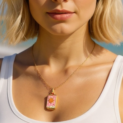 Tarot Card The Sun Necklace