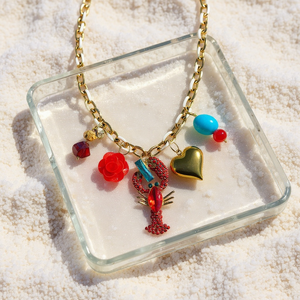1 of 1 Rock Robster Charm Statement Necklace