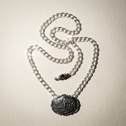 Vintage Sterling Silver Windmill Necklace
