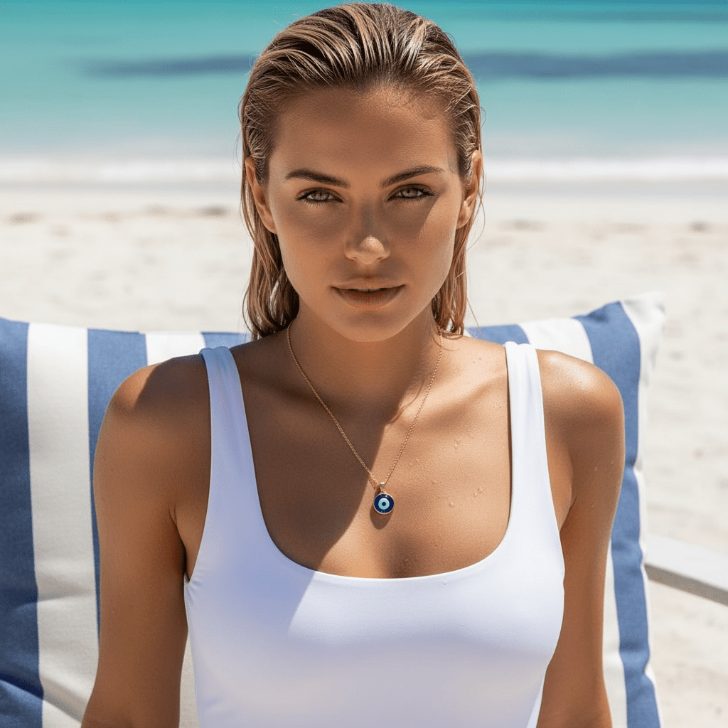 After Midnight Evil Eye Gold Plated Necklace - Necklace