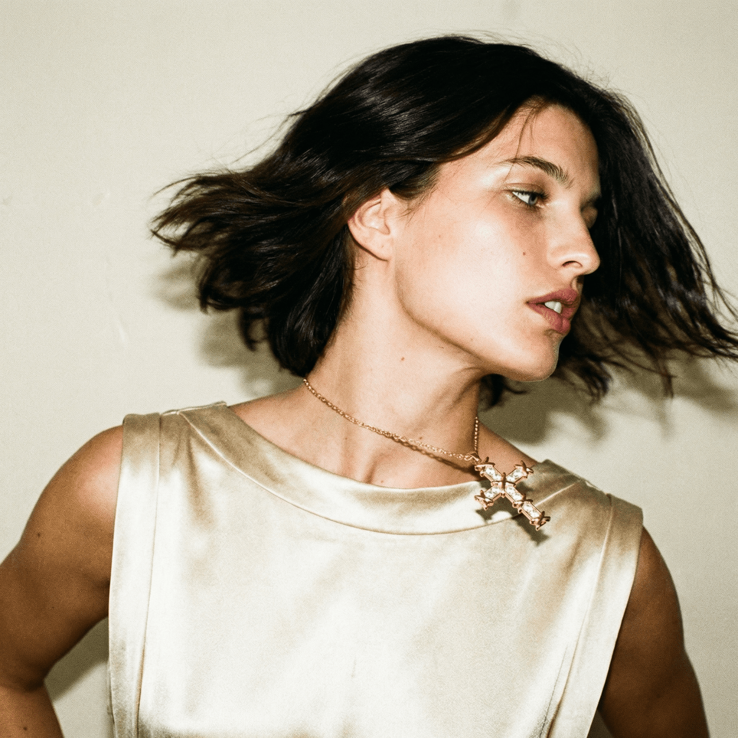 Alta Moda Gold Plated Cross Necklace - Necklace