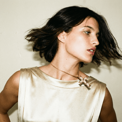 Alta Moda Gold Plated Cross Necklace - Necklace