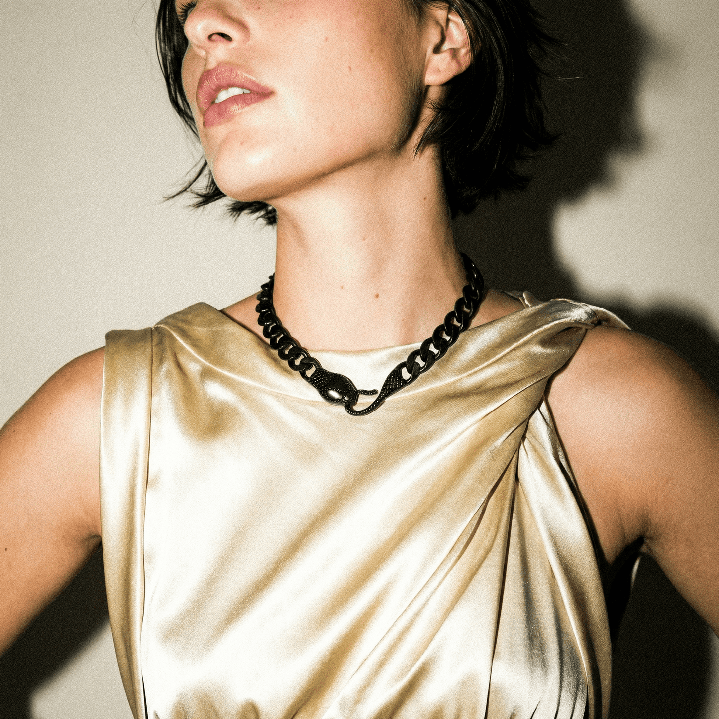 American Boy Matte Black Serpent Necklace - Necklace