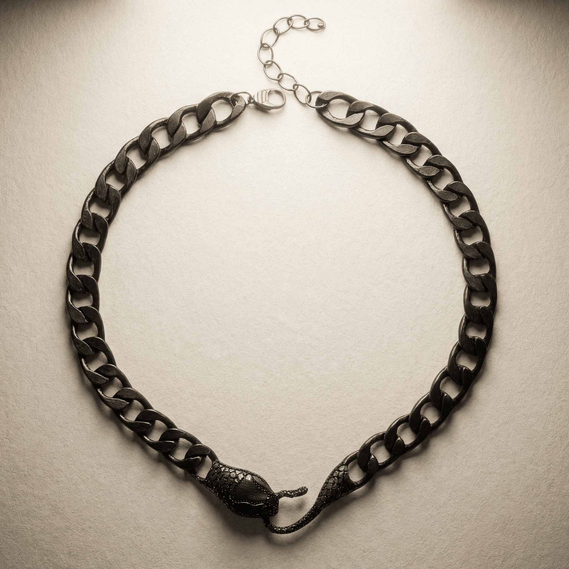 American Boy Matte Black Serpent Necklace - Necklace