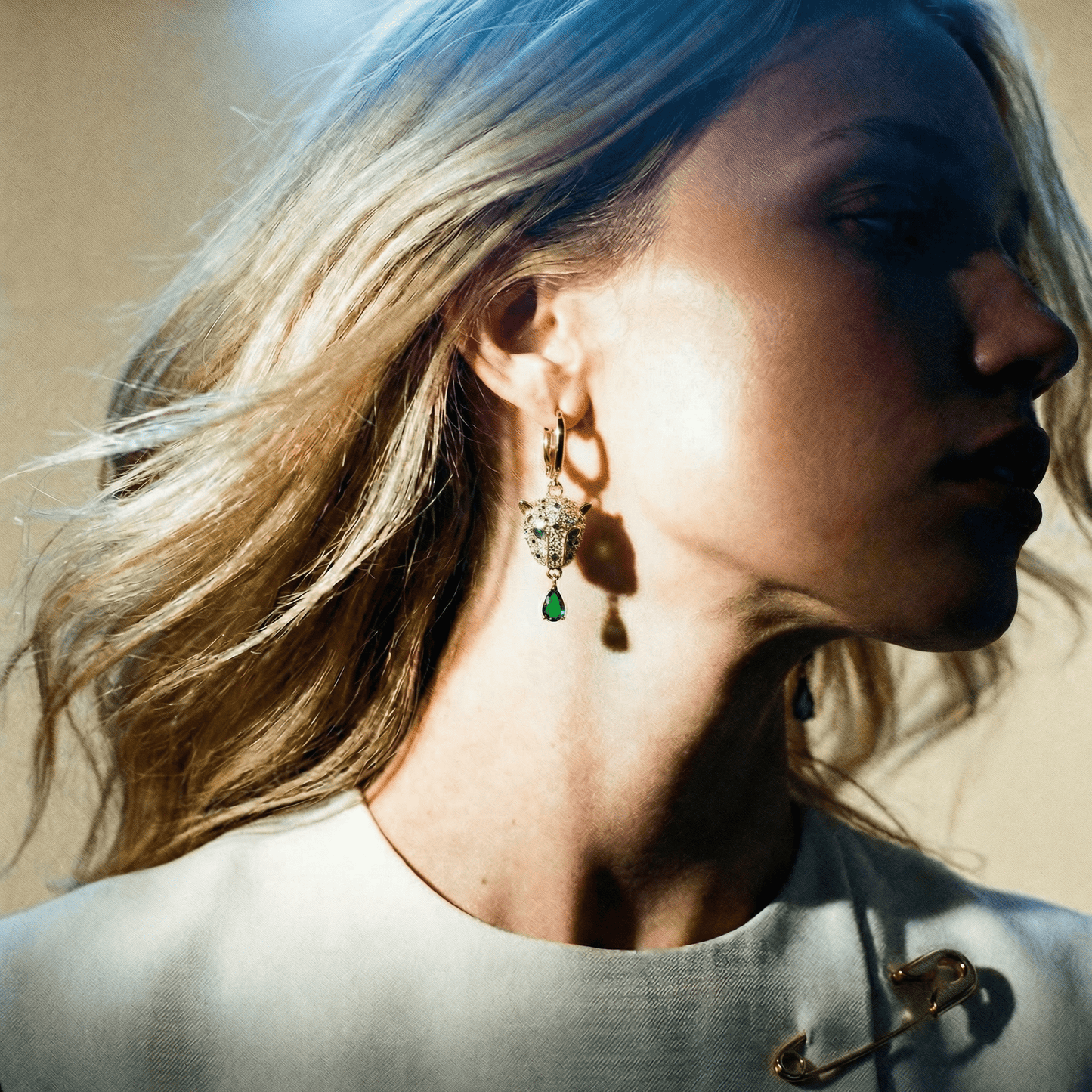 Animal Gold Hoop Earrings - earrings